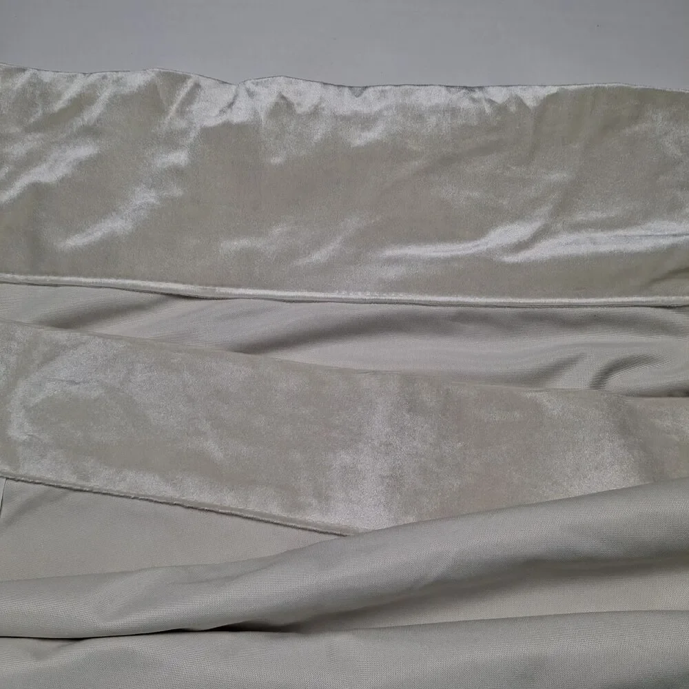 Rodeo Home Velvet Blackout Curtain Panel (3) Ivory DRA/FELIX 54x96